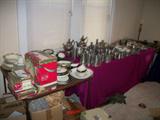 Magnolia China, Xmas china, and view of the pewter