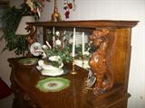 FABULOUS GRIFFINS AND OAK SIDEBOARD/BUFFET