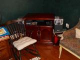Nice rocking chair, small entertainment console