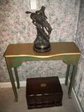 Remington "Mountain Man", nice small table, and one of two wooden jewellry box