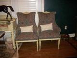 Pair of painted French chairs