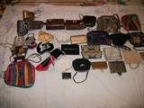 A large vintage and designer purse collection...inc. Sharif, Whiting and Davis, beaded, Mary Frances, Timmy Hill, Sheshanna Smith, etc