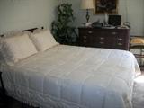 Bedroom with nice bed and beautiful chest...MATTRESS AND BOX SPRINGS PRICED SEPARATELY FROM HEADBOARD