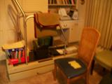 Another view of "stuff" including old treadmill