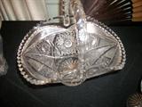 Close up of the great cut glass basket