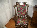 sold wood painted rocker
