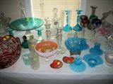 One of the tables of liquidation pieces including Erikson, Carnival, Hobnail and much more