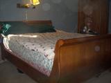 QUUEN SIZE CHERRY SLEIGH BED PART OF 4 PIECE SET