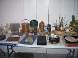TABLES FULL OF ITEMS