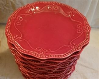 15x red salad plates The Pioneer Woman not used