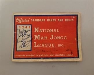 1949 mah jong league rules