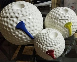 golf them canister set 3 pieces
