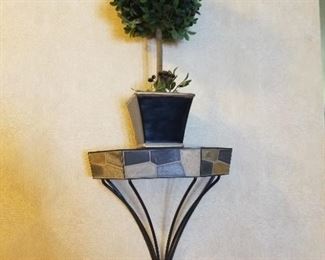 Set of 2 wall scones and topiaries