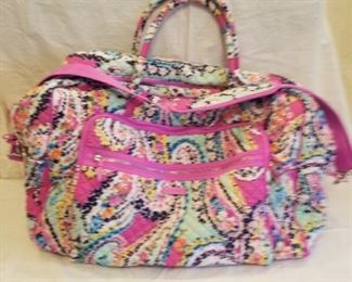 Vera Bradley large carry on luggage with pockets
