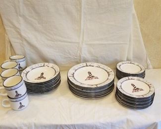 Decorative dinnerware with lighthouses service for 8 ( 5 piece set)