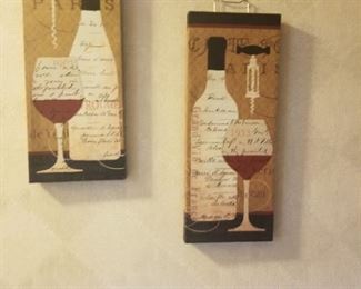 Set of 2 canvas wine themed prints