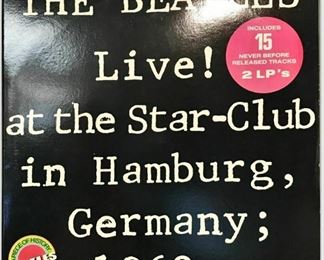 https://www.ebay.com/itm/124709152590	BM0107 THE BEATLES "LIVE! AT THE STAR CLUB IN HAMBURG GERMANY 1962" 2 LP LS27001		Buy-It-Now	 $20.00 
