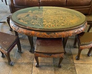https://www.ebay.com/itm/114807740461	TM9104 Oriental Hand carved table and Chairs w/ Glass Top -  Local Pickup		Buy-It-Now	 $199.99 
