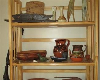 pottery & wooden items