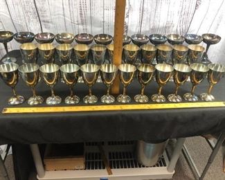 Silver Plate Wine Glasses