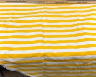 Yellow and White Striped Tablecloth