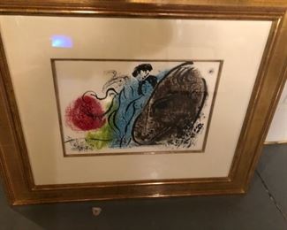 Marc Chagall Litho Signed  Cheval Brun