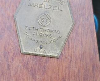 Vintage Seth Thomas Metronome de Maelzel Wood Case 
