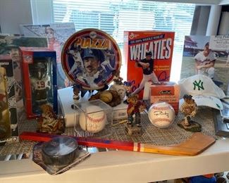 Autographed Ball by Carl Crawford & Ball & Hat by Ron Guidry.