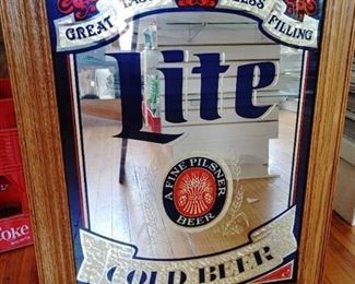 Miller Lite Bar Mirror | 28.5" x 22.5" | LOCAL PICKUP ONLY