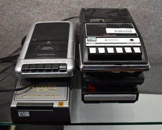 Lot of 5 Assorted Tape Deck Recorders