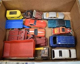 Lot of 14 Metal Cars, Trailer & Van | Hot Wheels, Tootsie, Matchbox