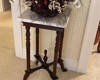 Marble Top indoor plant stand 