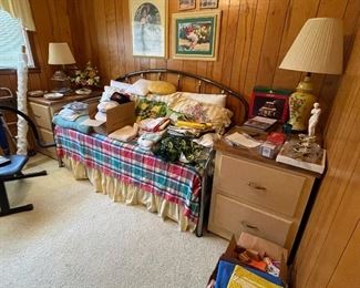 Day bed with and over sized 2 drawer cabinets 
