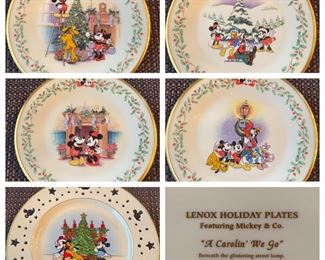 Lenox Disney holiday plates