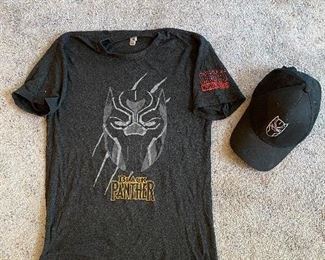 Crew Worn Black Panther T Shirt and Hat
