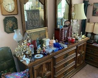 Vintage Dresser with Double Mirror
