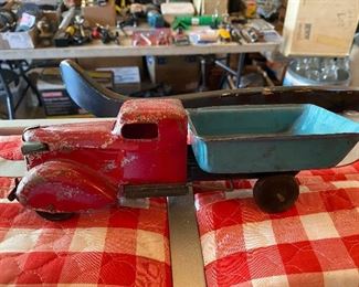 Old Pressed Steel Dump Truck