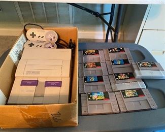 Super Nintendo with 9 Games (Mario and more)