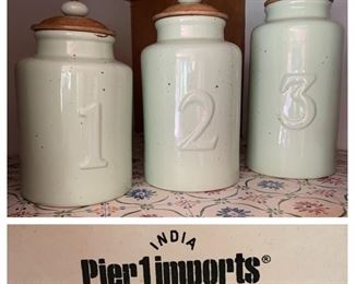 Pier 1 Imports 3-Piece Canister Set