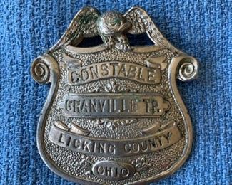 Old Constable Badge from Licking County Ohio (T.P. Granville)