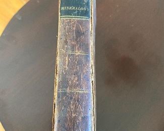 Early Comstock's Minerology Book with Early U.S. One Cent Stamp 