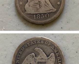 1850 U.S. Quarter Dollar