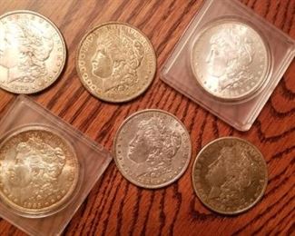 Collection of 1880s to 1886 Silver Dollars
