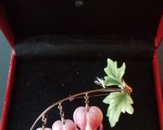 Franz Jewelry Bleeding Hearts Pin