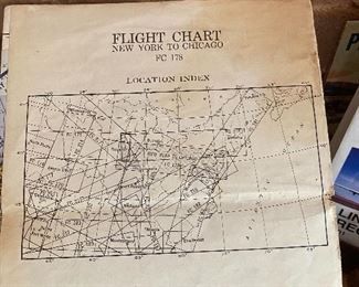 Flight Chart New York to Chicago. Would look great framed! 
