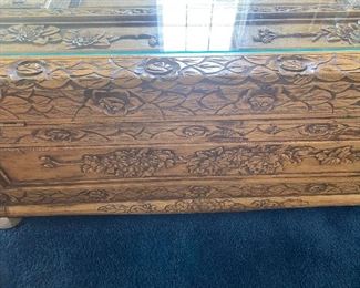 Hand Carved Chinese Cocktail Table/Chest