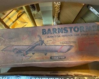 Vintage Baby Barnstormer Model Kit. 1950's. Box needs wipe down.. inside never put together 