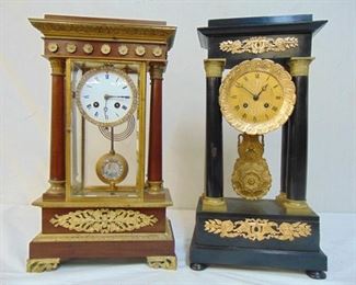 French Empire Portico clocks