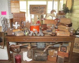 Large assortment of antique advertising boxes, box ends and  miscellaneous