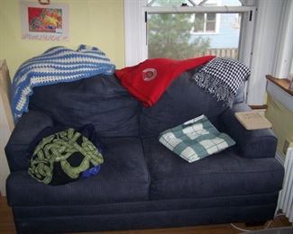 TWO-CUSHION LOVESEAT & MISC.
